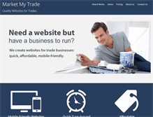 Tablet Screenshot of marketmytrade.com